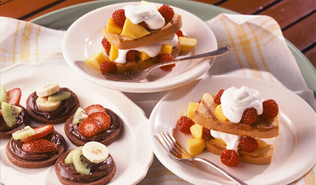 Raspberry Mango Grilled Shortcake