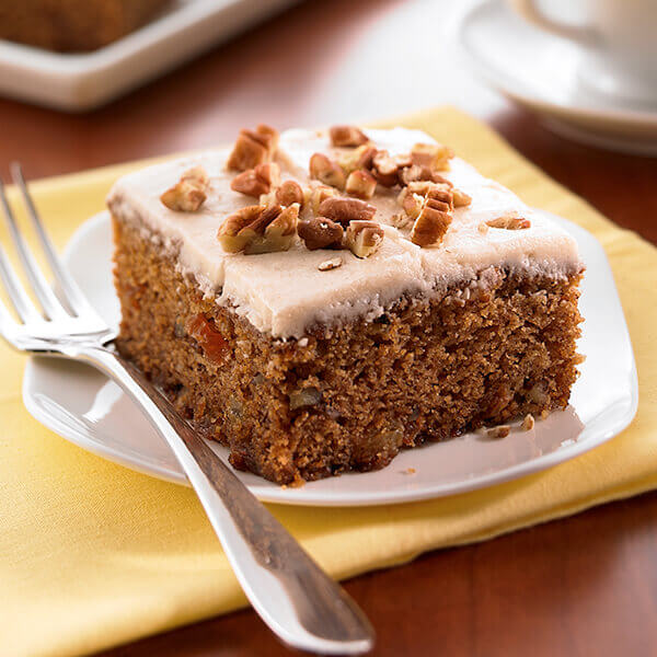 BEST Applesauce Cake Recipe with Caramel Cream Cheese Frosting!
