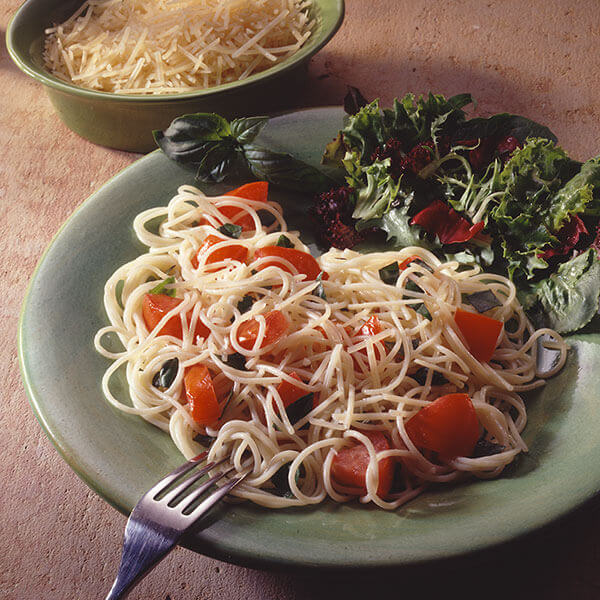 Angel Hair Pasta with Basil & Tomatoes