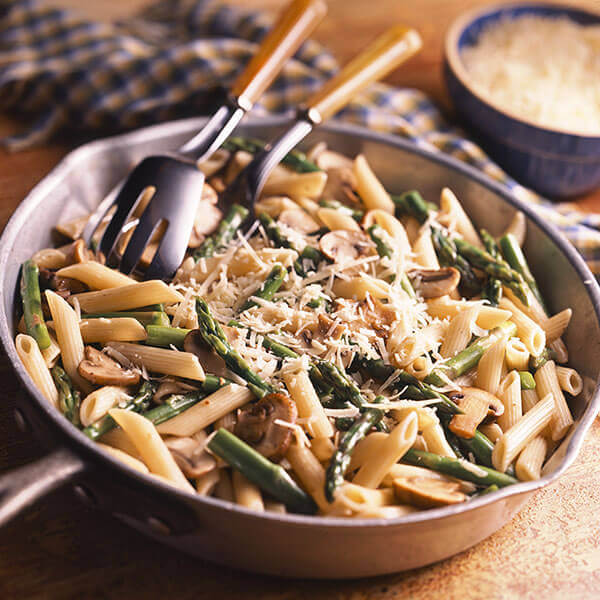 Asparagus & Penne with Garlic Butter Sauce
