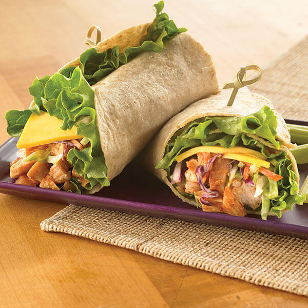 Barbecue Chicken & Coleslaw Wrap Recipe | Land O’Lakes