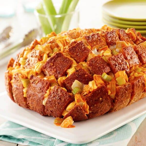 Buffalo Chicken Pull-Apart Party Loaf