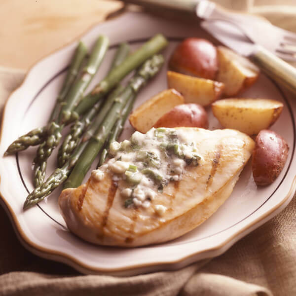 Chicken Breasts with Blue Cheese Butter