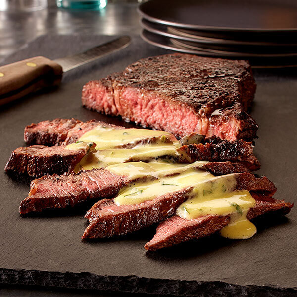 Chile Seared Steak with Cilantro Lime Hollandaise Sauce
