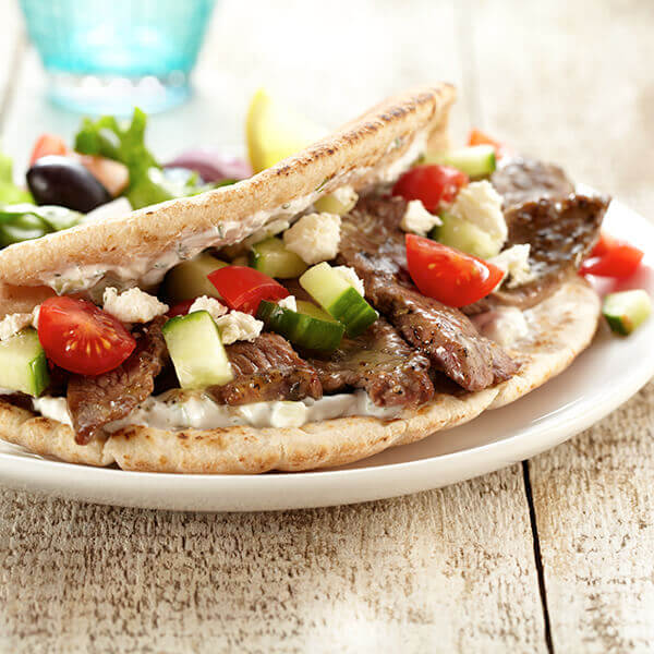Greek Lamb Pita with Tzatziki Sauce Image 