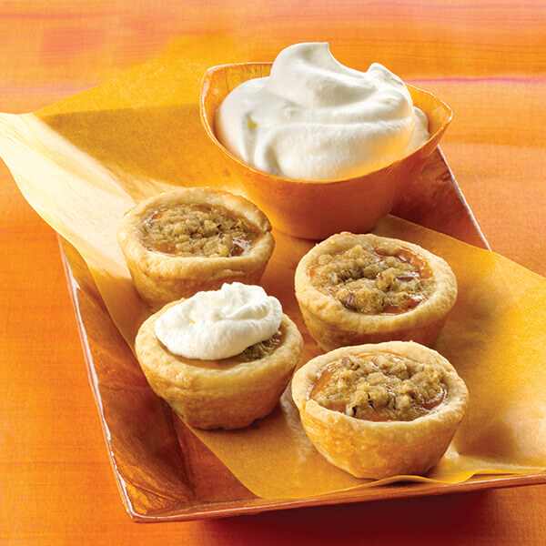 Mini Pumpkin Tarts Recipe Land O Lakes   19117 Mini Pumpkin Tarts 600x600 