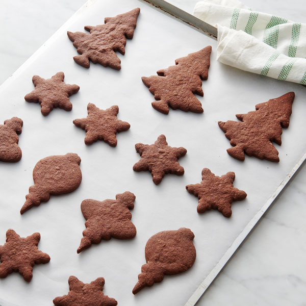 Dark Chocolate Christmas Cut-Out Cookies