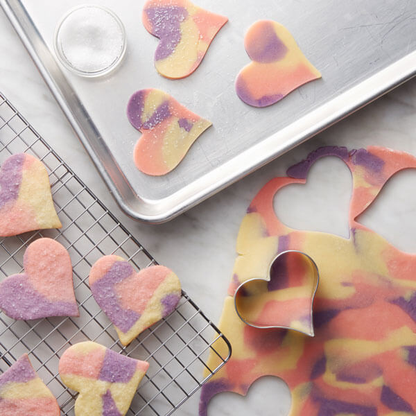 Pastel Marbled Hearts