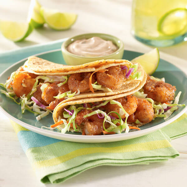 Sweet & Spicy Baked Shrimp Tacos