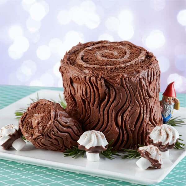 CHOCOLATE RASPBERRY YULE LOG CAKE - M1