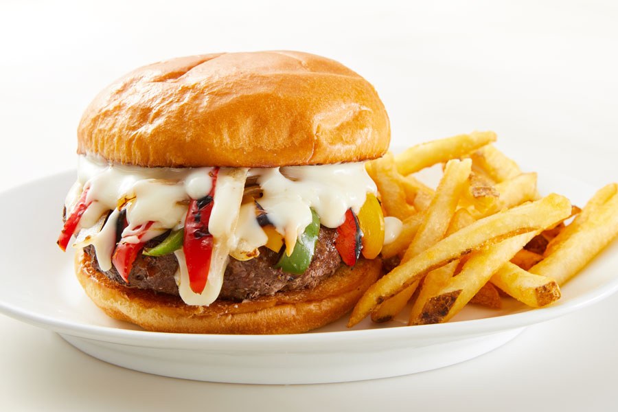 Burger with extra sauce