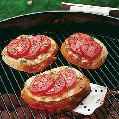 Grilled Sourdough Bread with Garden Tomatoes
