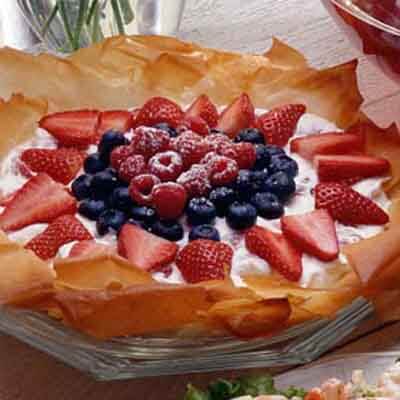 Crisp Phyllo Petals with Berries