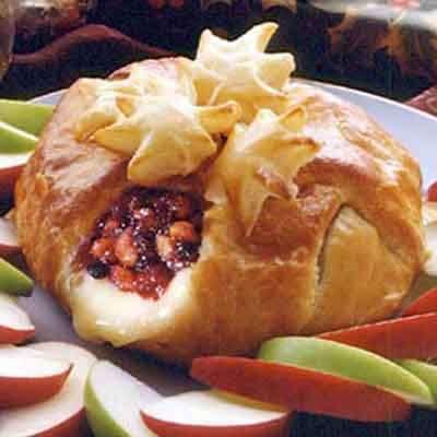 Walnut Cranberry Stuffed Brie