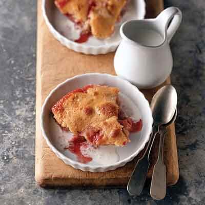 Rhubarb Strawberry Clafouti