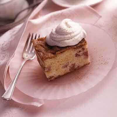 Rhubarb Sour Cream Crumb Cake