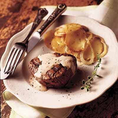 Peppered Tenderloin with Mustard Sauce