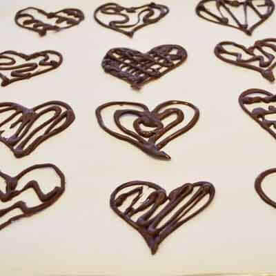 Chocolate Filigree Hearts