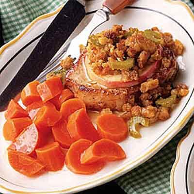 Stuffing-Topped Pork Chops