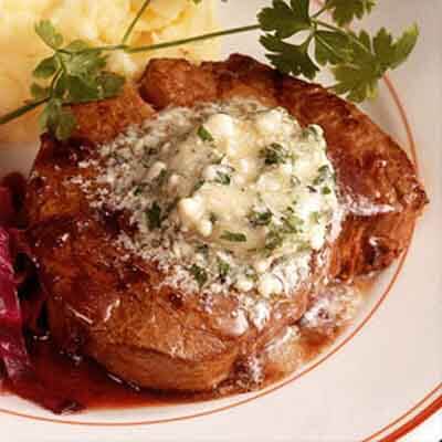 Beef Tenderloins with Roquefort Butter