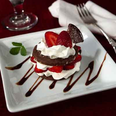 Individual Chocolate Cookie Stacks