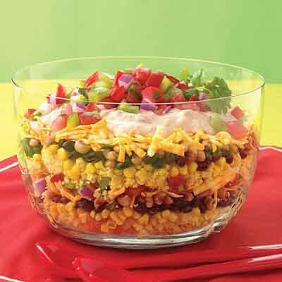 Southwest Layered Cornbread Salad