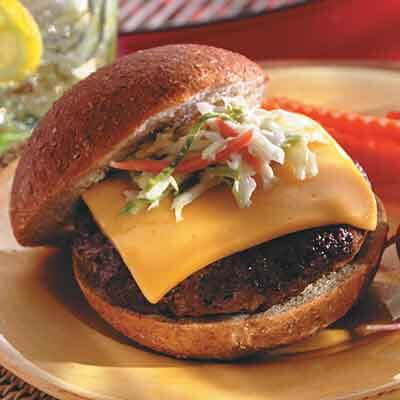 Stuffed Sizzlin' Burger & Slaw