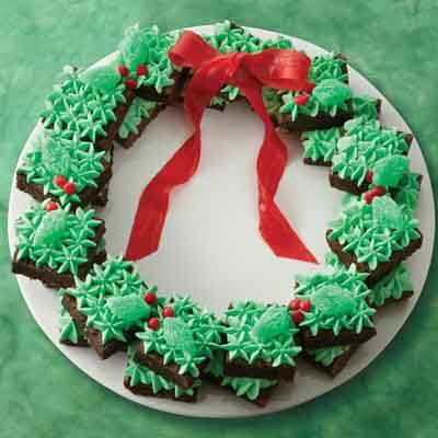 Mint Brownie Wreath