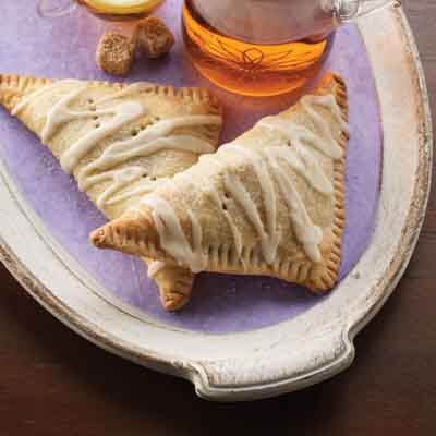 Peach Turnovers with Lemon Ginger Glaze