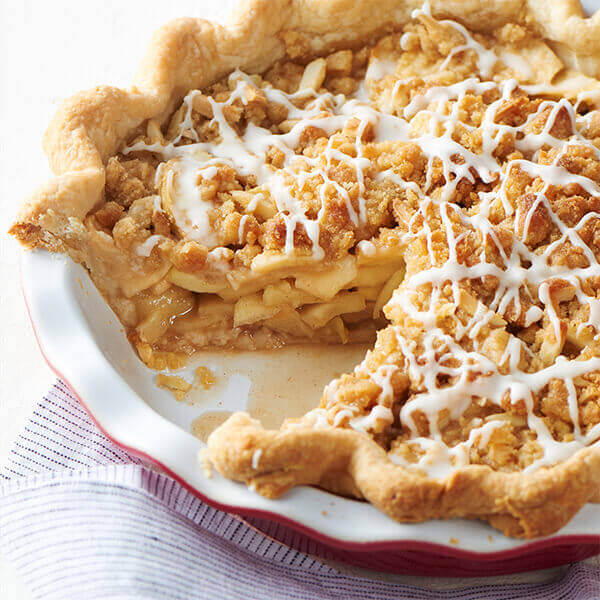 Maple-Glazed Apple Streusel Pie