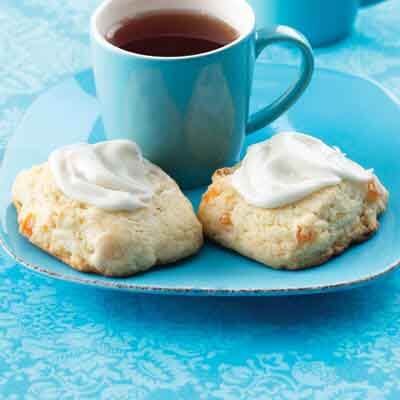 Lemon Glazed Apricot Scones