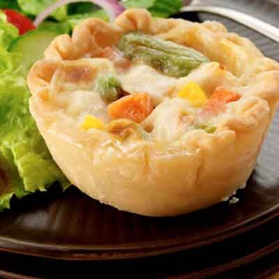 Mini Cheesy Chicken Pot Pies