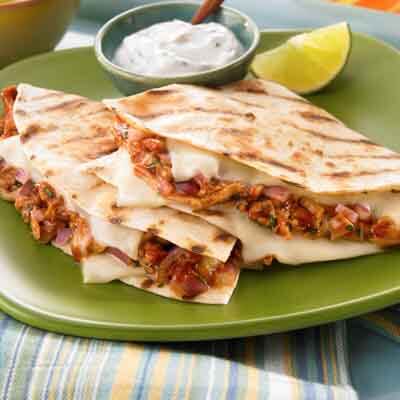 Grilled BBQ Chicken Quesadillas