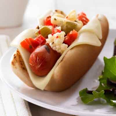 Cheesy Italian Hot Dog