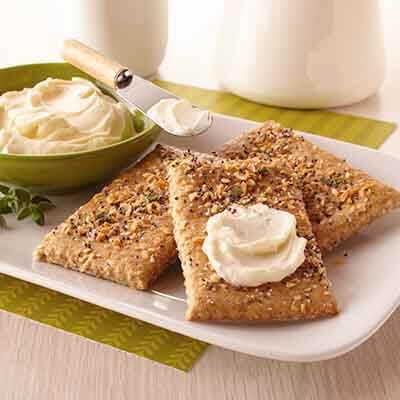 Everything Bagel Crackers with Cream Cheese Spread