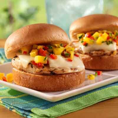 Grilled Margarita Chicken Sliders with Mango Salsa