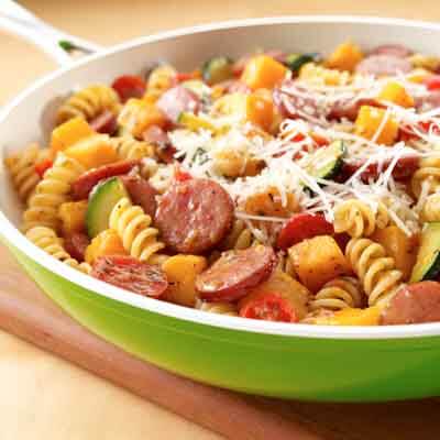 Italian Herb Rotini with Kielbasa & Butternut Squash