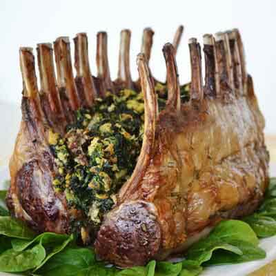 Spinach Stuffed Rack of Lamb