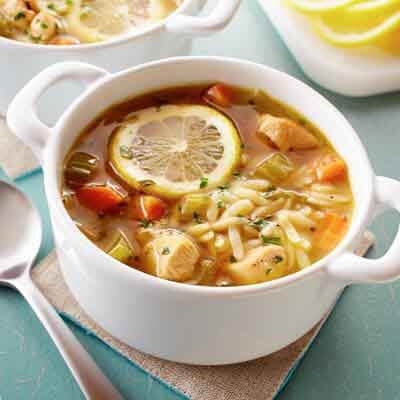 Lemon Chicken Orzo Soup