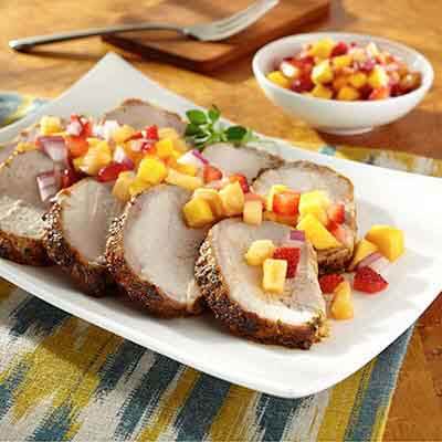 Roasted Pork Loin with Fruit Salsa