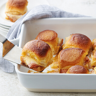 Glazed Ham & Cheese Party Sandwiches