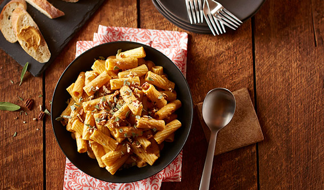 Pumpkin Spice Cream Sauce with Rigatoni