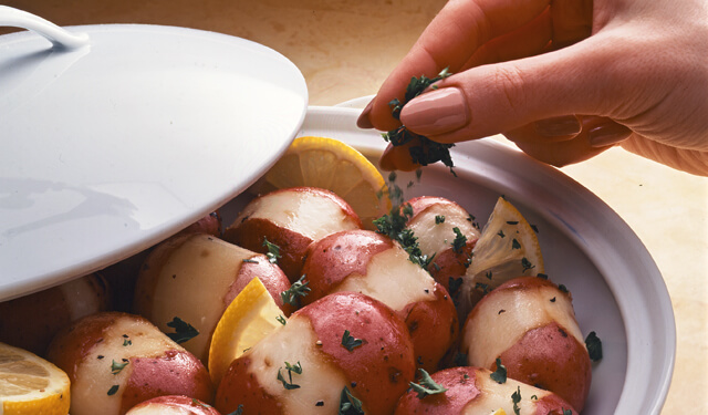 New Potatoes with Lemon Horseradish