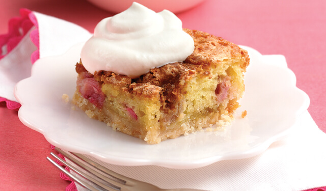 Rhubarb Cookie Cake