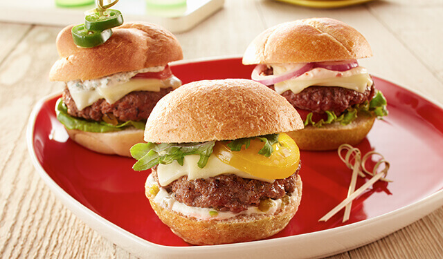 Green Chile Mini Burgers