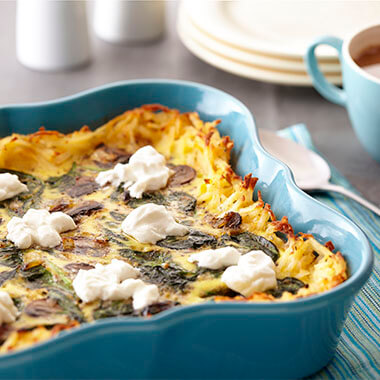 Florentine Hash Brown Egg Bake