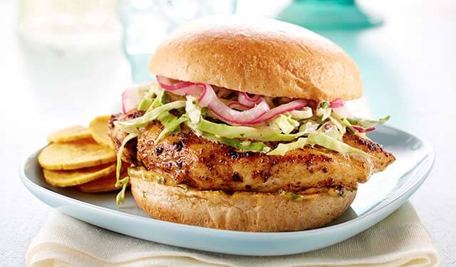 Cilantro Slaw Grilled Chicken Sandwich
