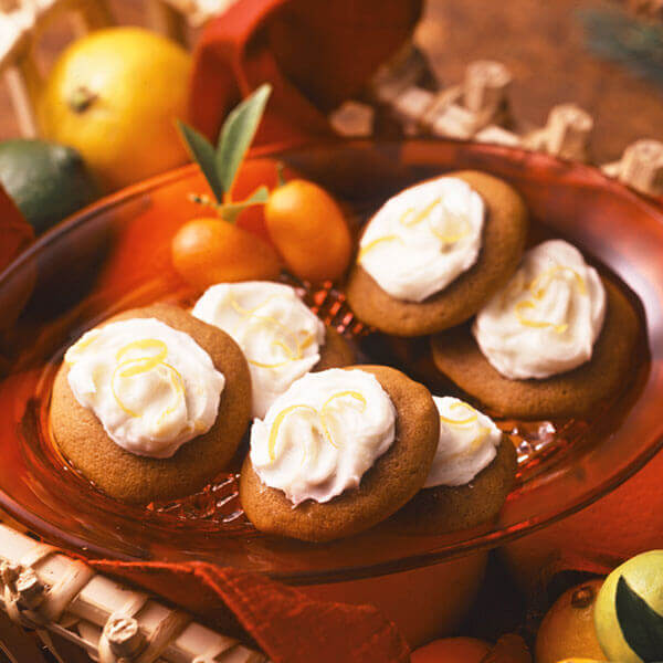 Lemon Frosted Ginger Cookies