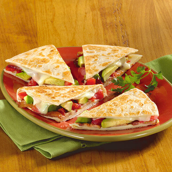 Bacon, Tomato, Avocado Quesadillas