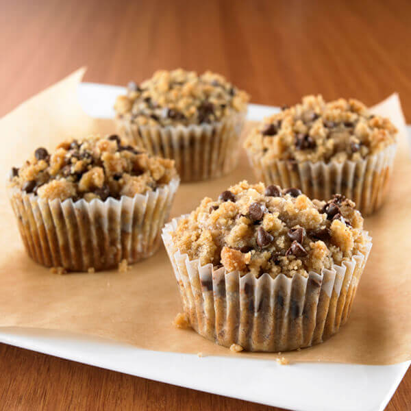 Chocolate Banana Streusel Muffins